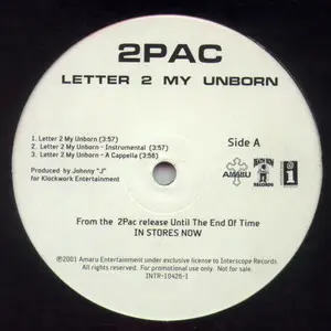 Singlecover von Letter 2 My Unborn (2001)
